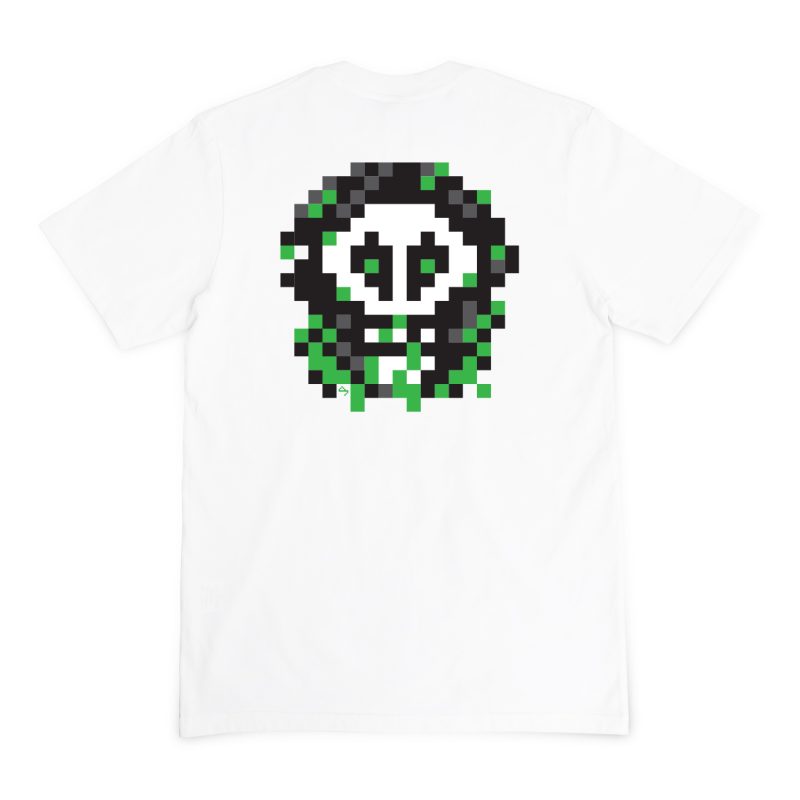 Pixel Haunt Skull White