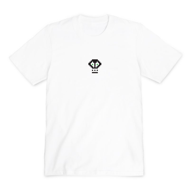 Pixel Haunt Skull White